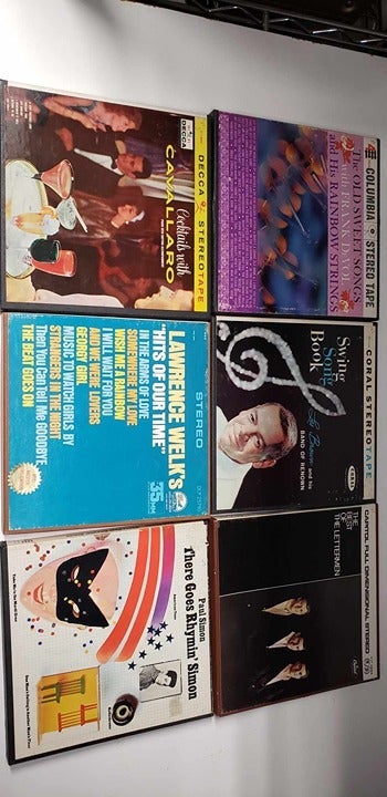Reel to Reel Music Tapes 4 Track ( Lot 6 Reel Tapes ) Very Good condition