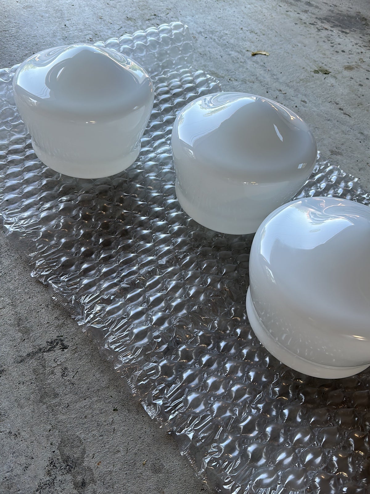 Antique Milk-Glass Light Fixture Globes