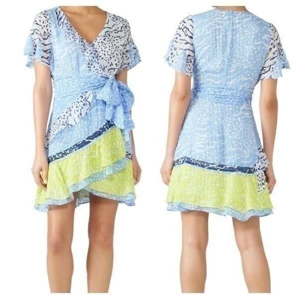 Tanya Taylor Printed Bianka Mini Colorful Dress