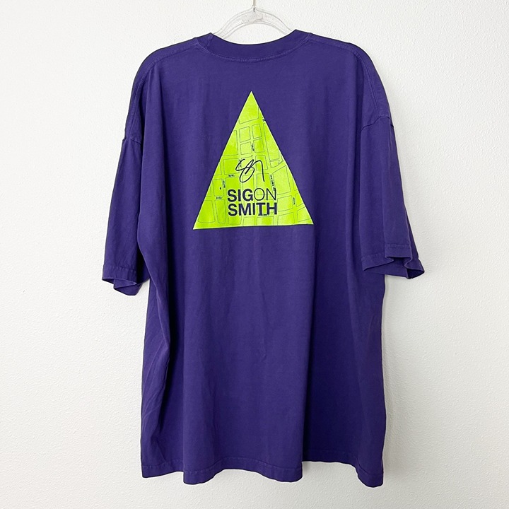 Sig Zane Sig On Smith Mens XXL 2XL Purple Lime Green Short Sleeve Graphic Tee