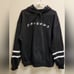 Friends Logo Hoodie Black with White Stripes on Sleeves Unisex Size Large