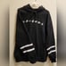 Friends Logo Hoodie Black with White Stripes on Sleeves Unisex Size Large