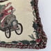 Vintage Christmas Pillow Cushion 17 x 17 Inch Santa Wheels Trees Holly Holiday