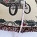 Vintage Christmas Pillow Cushion 17 x 17 Inch Santa Wheels Trees Holly Holiday