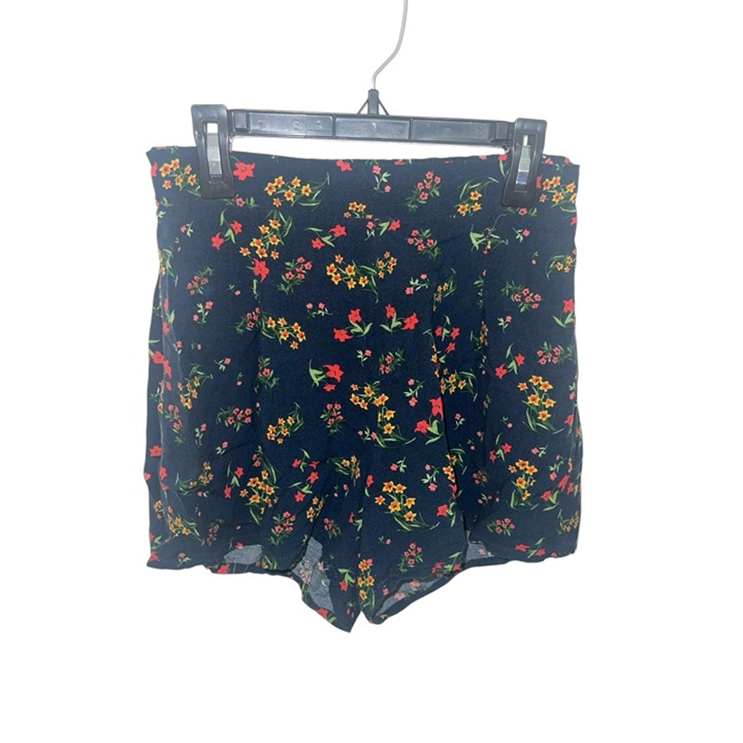 COTTON ON Women's Size 4 Navy Blue Floral Print Pull On Shorts