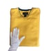 VTG Abercrombie & Fitch Mens Yellow Blue V-Neck Sweater PullOver Cotton Sz L