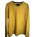 VTG Abercrombie & Fitch Mens Yellow Blue V-Neck Sweater PullOver Cotton Sz L
