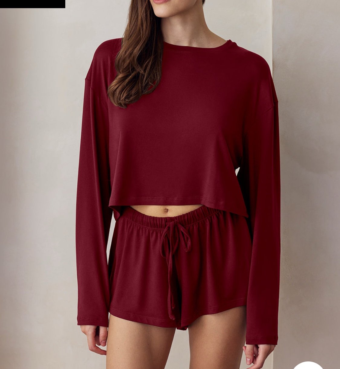 The Cloud Long Sleeve Crop Tee Bumpsuit Medium