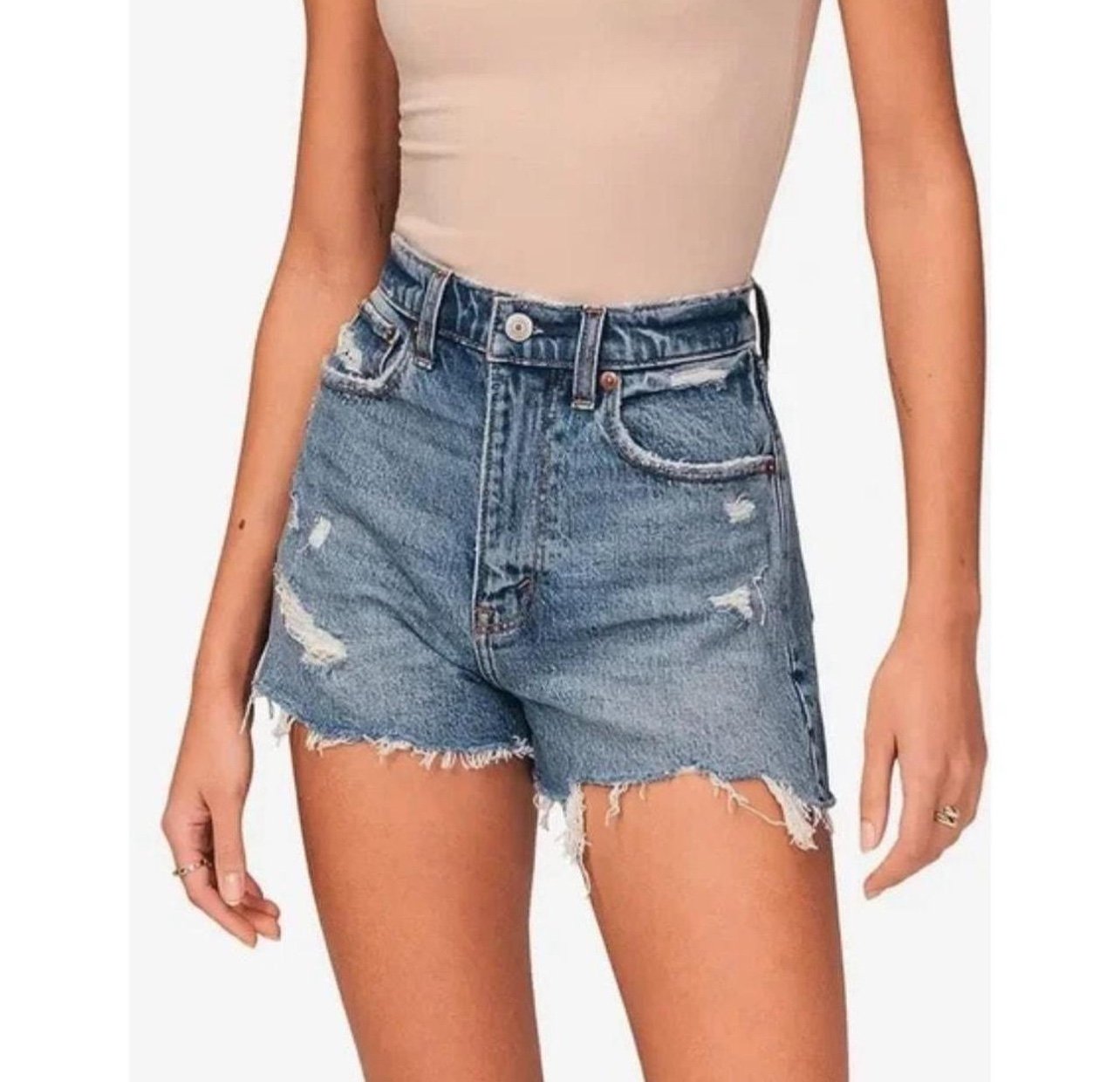 Abercrombie & Fitch Curve Love The 4 Mom Short High Rise Size 24