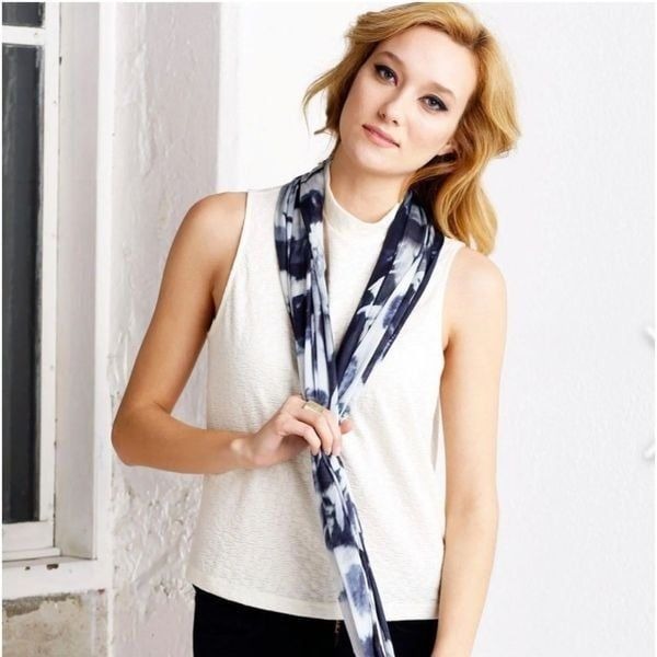 VIDA Black and White Modal Scarf Original Artwork by Todd Anthony Taylor