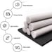 4pcs x93cm Under Door Bottom Seal Strip Stopper Door Draft Soundproof Strip GTAY