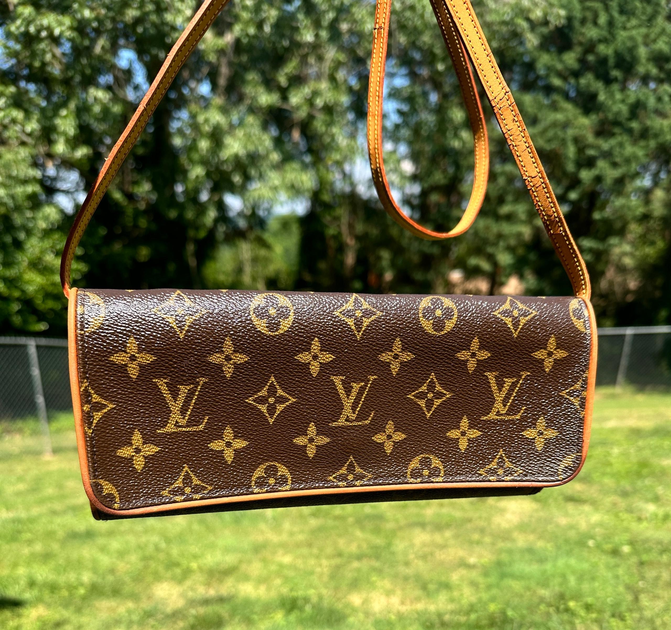 Louis Vuitton Twin Pouchette GM Monogram Shoulder Crossbody Belt Bag w/ COA