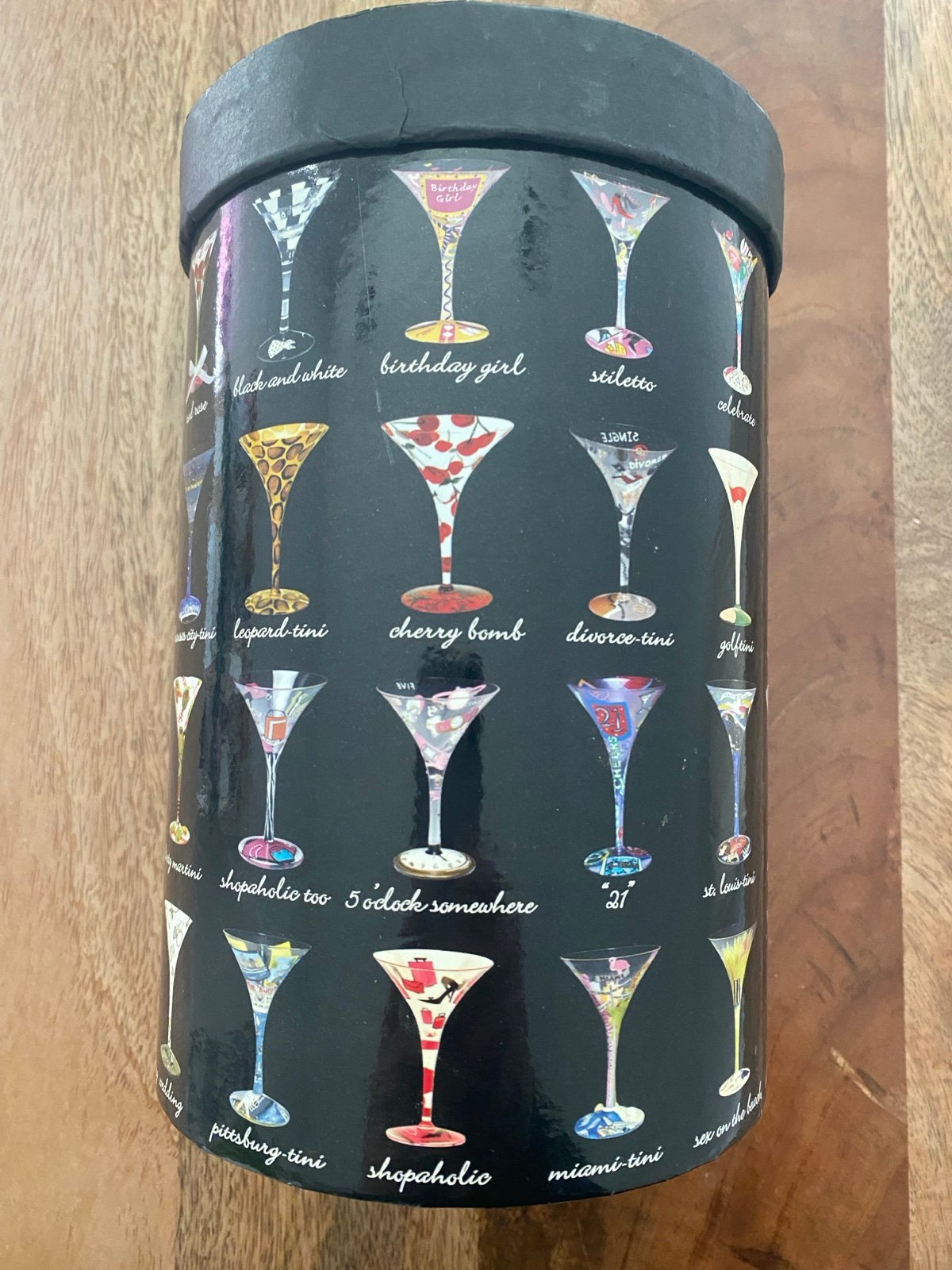 Lolita “Happy Birthday-Tini” Hand Painted Birthday Martini Glass *NEW, Open Box*