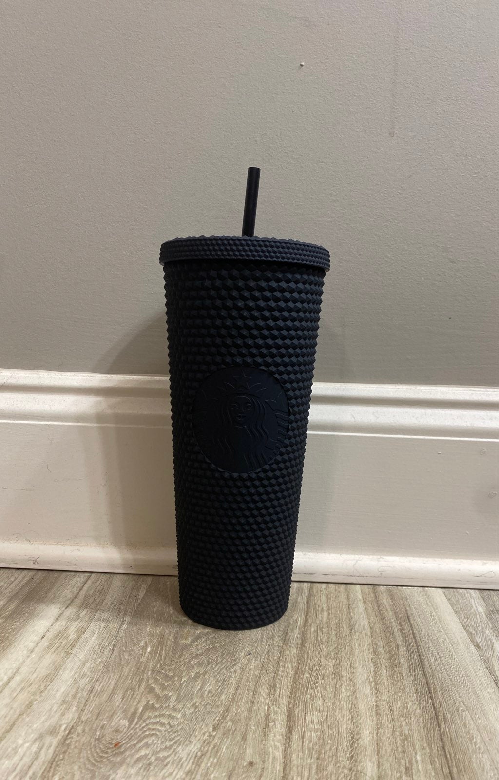 Starbucks black matte studded tumbler