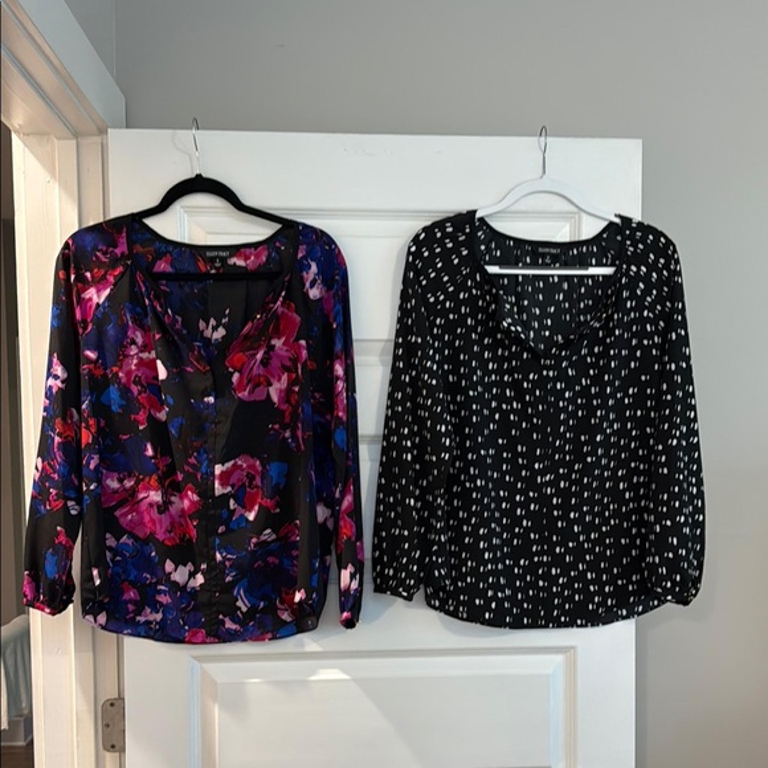 Ellen Tracy Ruffled Blouse LOT OF 2