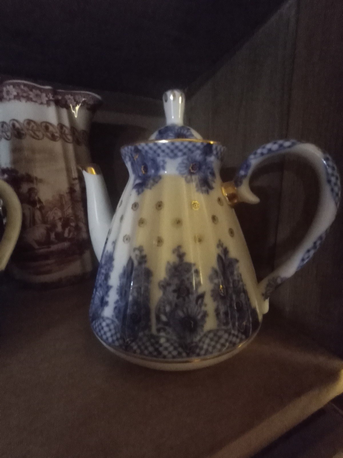 Vintage Lomonosov porcelain teapot. Russian
