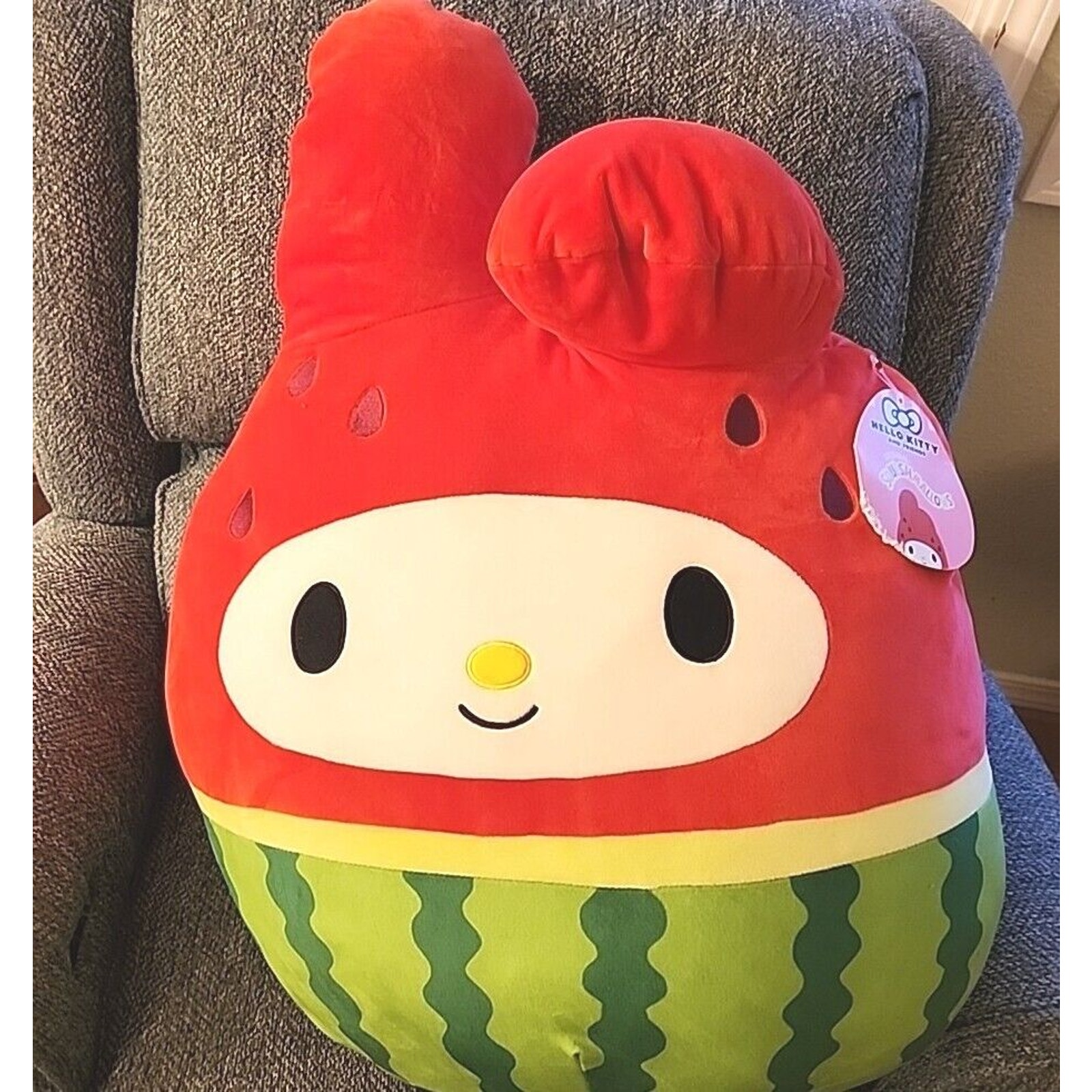 Sanrio My Melody Watermelon 26 Squishmallow Hello Kitty Plush Bunny Huge