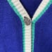 Vintage Women’s Blue Sweater Vest with Tennis Racket Knit Details XL