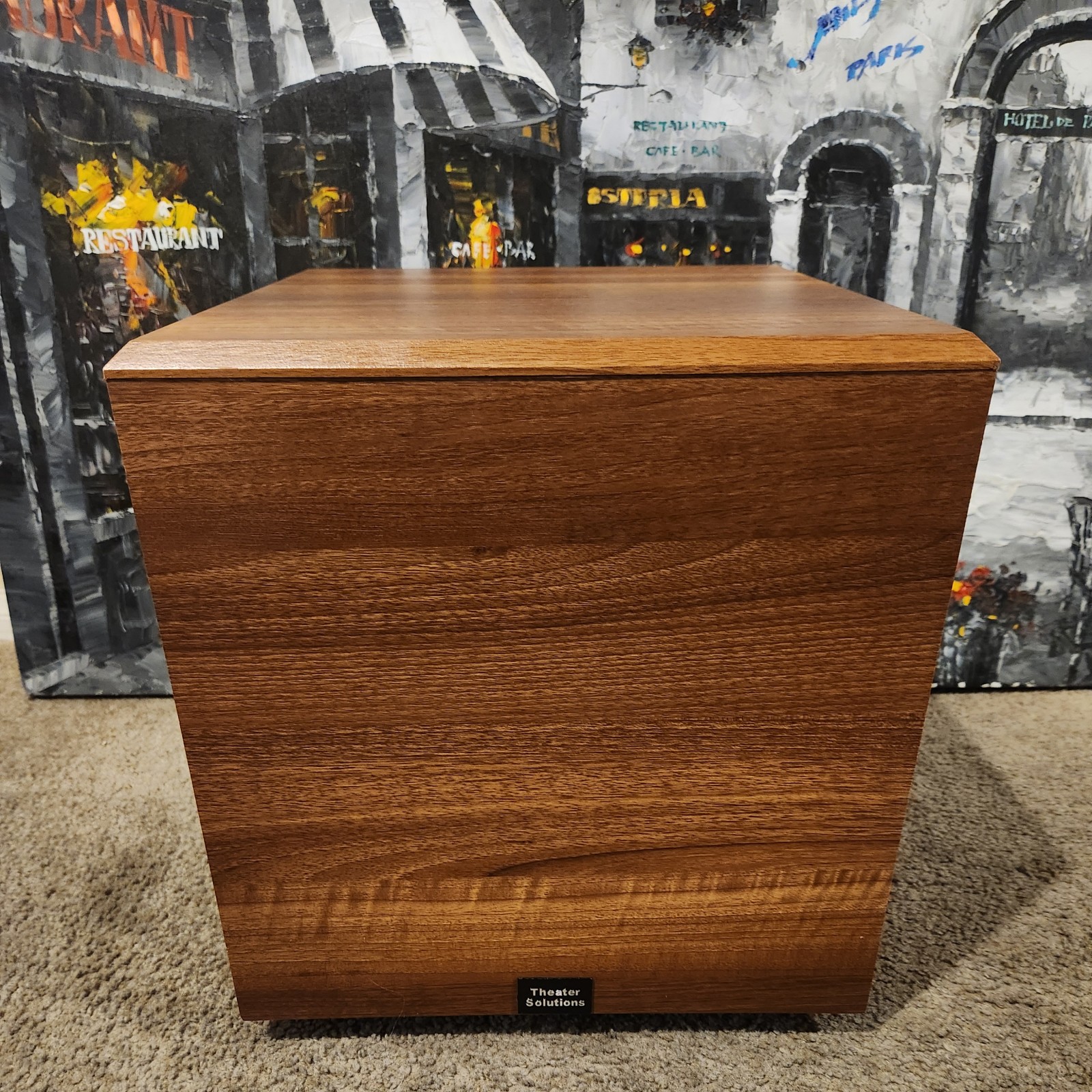 Acoustic Audio PSW-12 500 Watt 12-Inch Down Firing Powered Subwoofer (oak finish