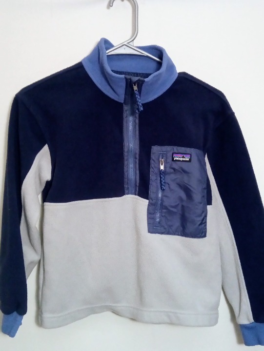 Vintage Patagonia Men's Blue & White Classic Retro X Fleece Jacket Hoodie Sz M