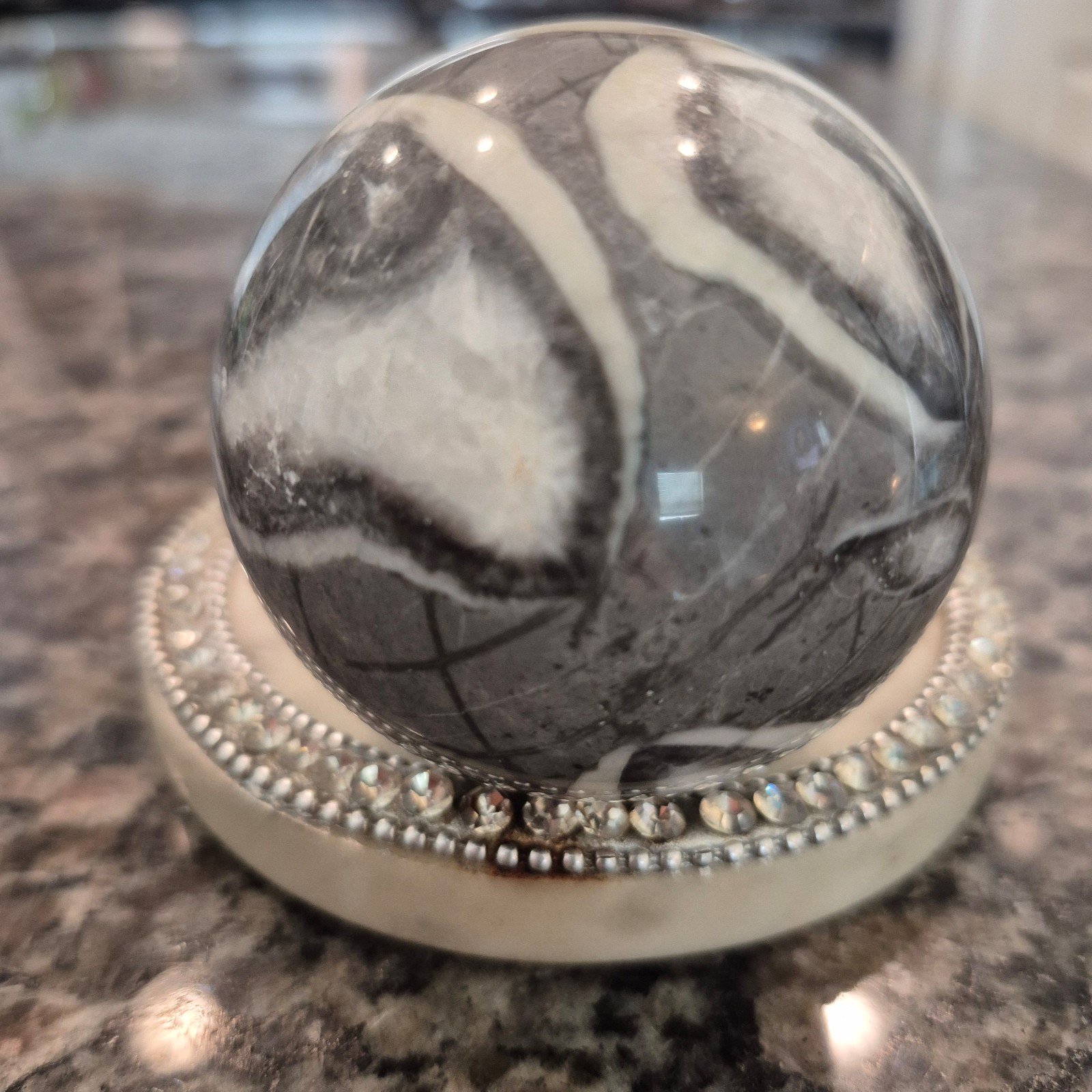 Natural Jasper Crystal Sphere Orb #14