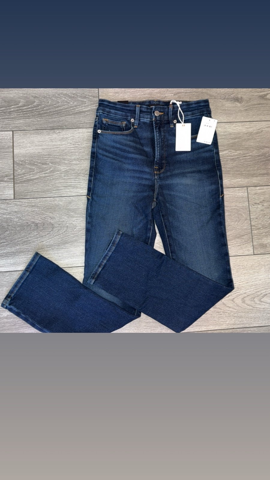 Good American Classic Slim High Rise Jeans Size 4/27 New W/ Tags Inseam 28 In