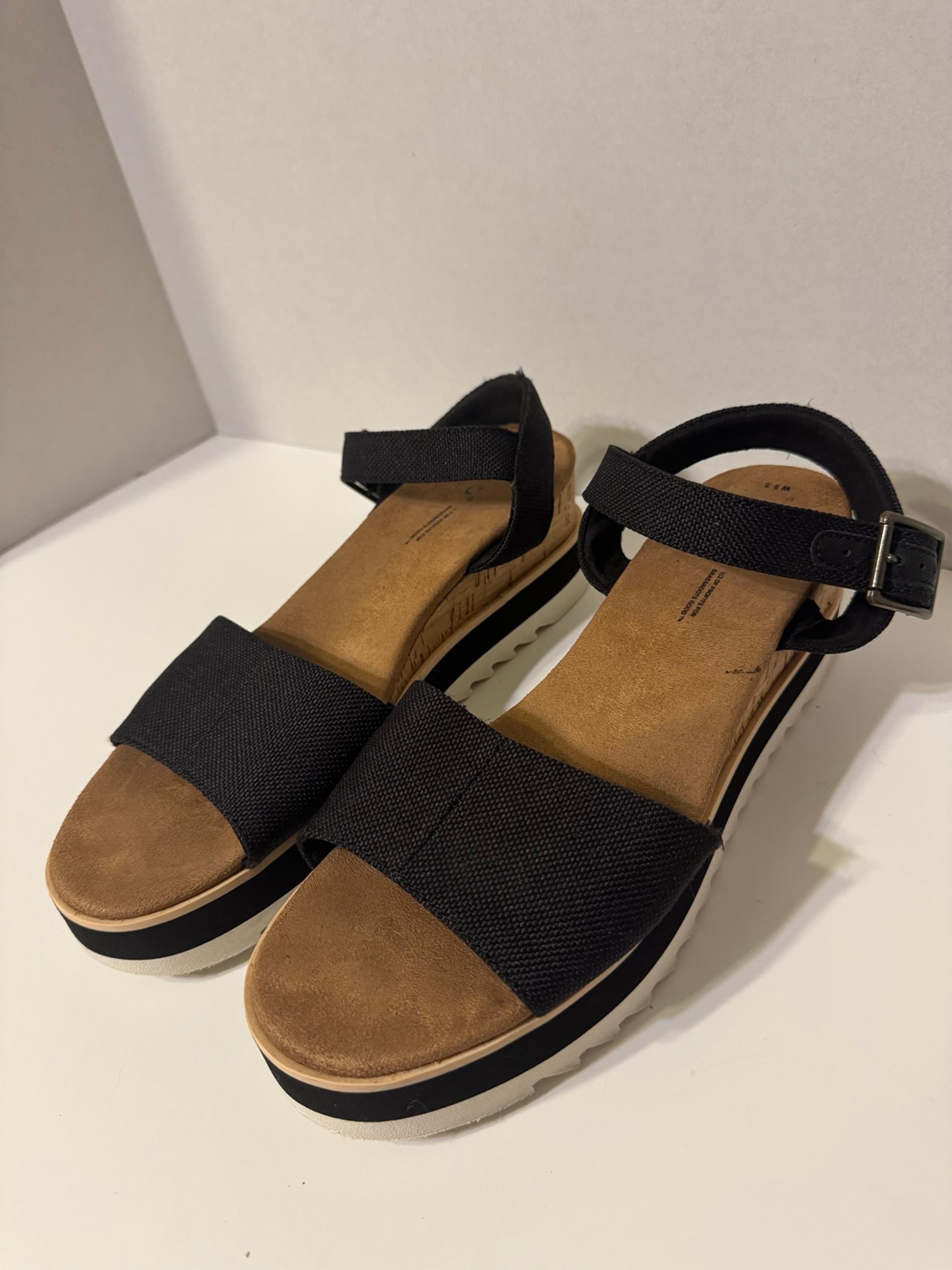 Toms Diana Platform Wedge Sandals 9.5