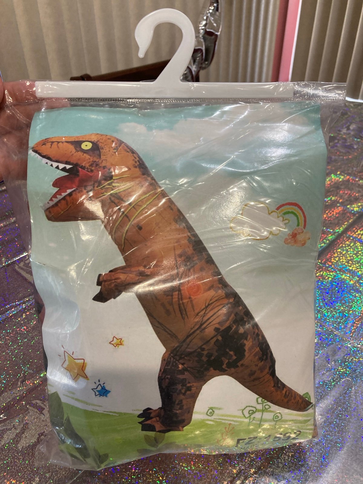 Inflatable Brown T-Rex Dinosaur Costume for Kids/Preteens