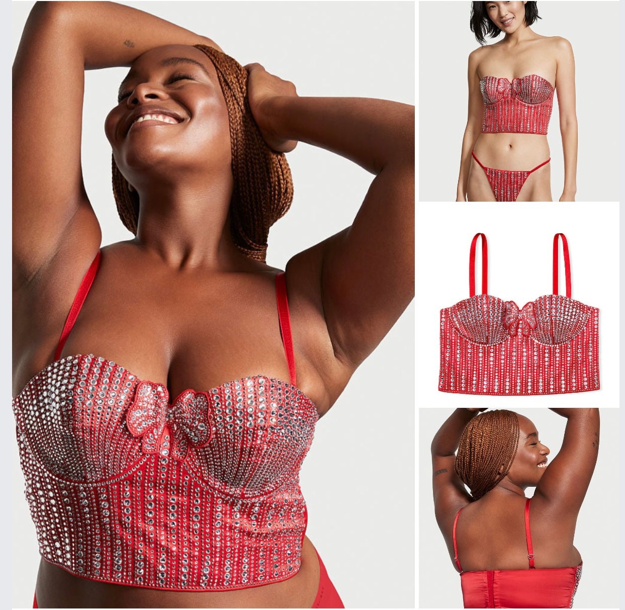 Victoria secret DREAM ANGELS Lightly-Lined Embellished Bow Bustier