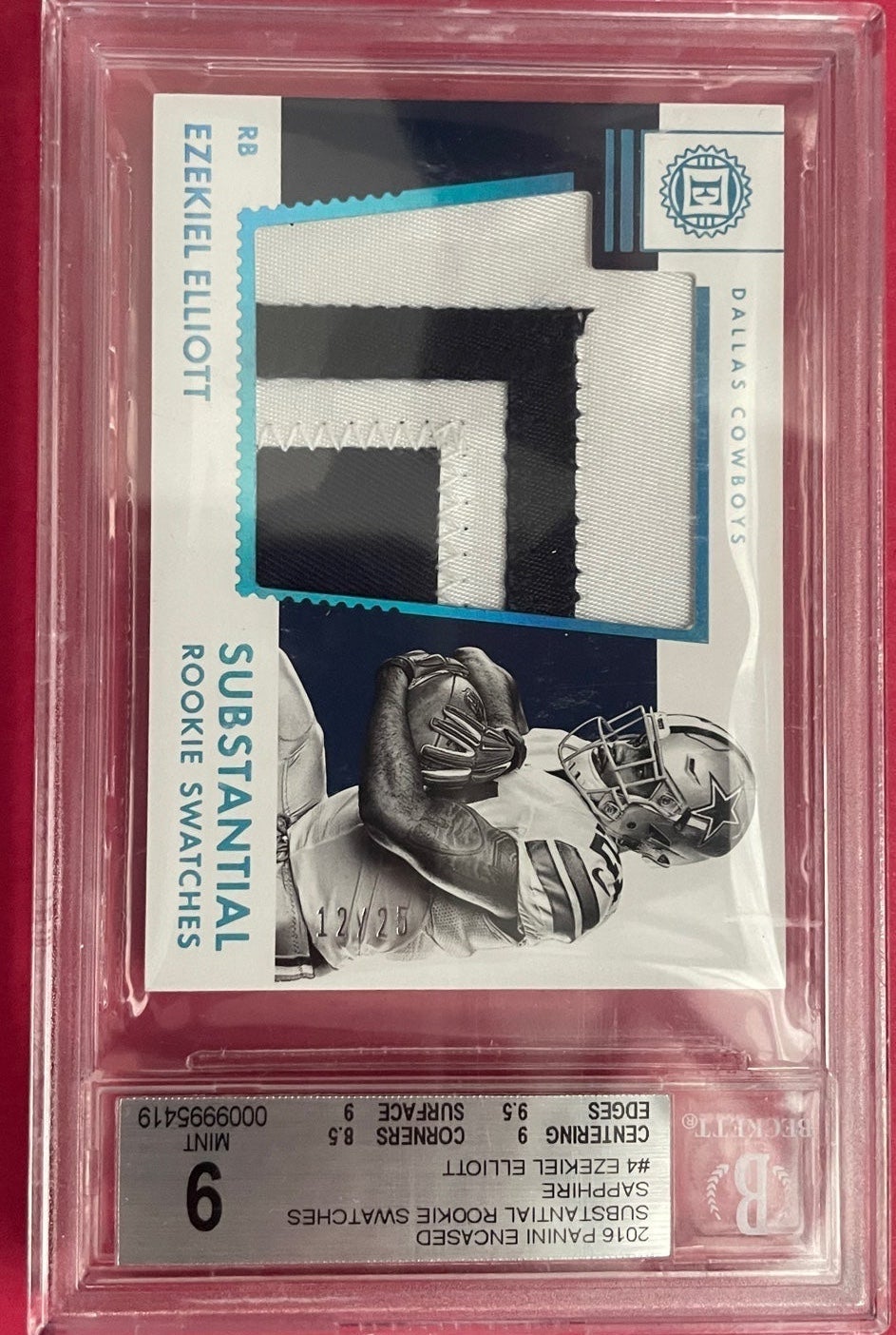 Ezekiel Elliot 2016 panini encased rookie #12/25