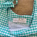 Amanda Uprichard teal gingham sleeveless dress size large