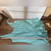 Amanda Uprichard teal gingham sleeveless dress size large