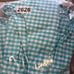 Amanda Uprichard teal gingham sleeveless dress size large