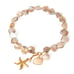 Boho shell 18 k gold plated stainless steel charm necklace
