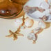 Boho shell 18 k gold plated stainless steel charm necklace