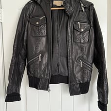 Black leather jacket