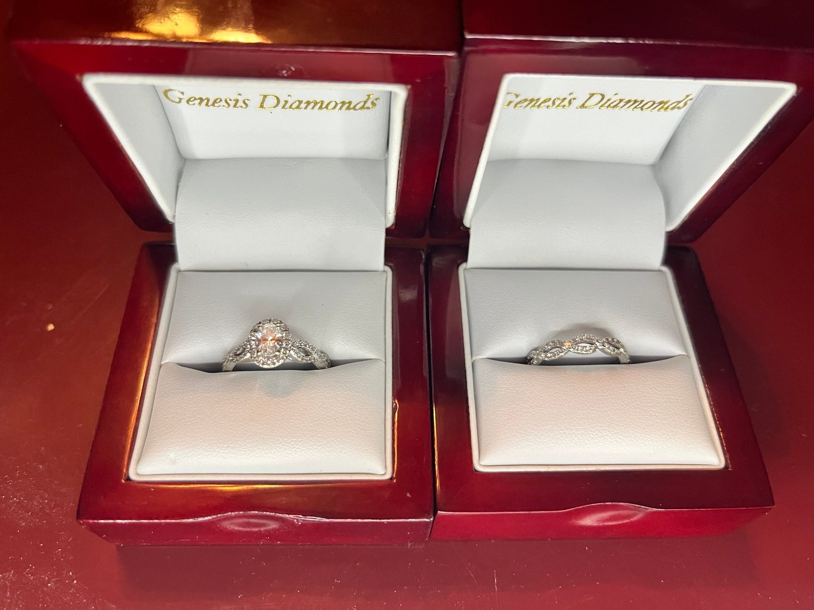 Bridal Wedding Rings Set (size 6.5)