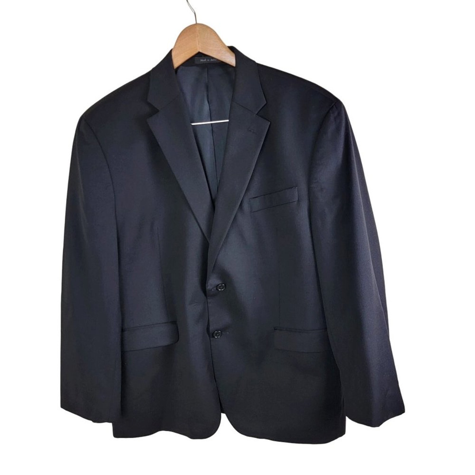 Lauren Ralph Lauren Wool Suit Blazer Mens 44s Black Two Button