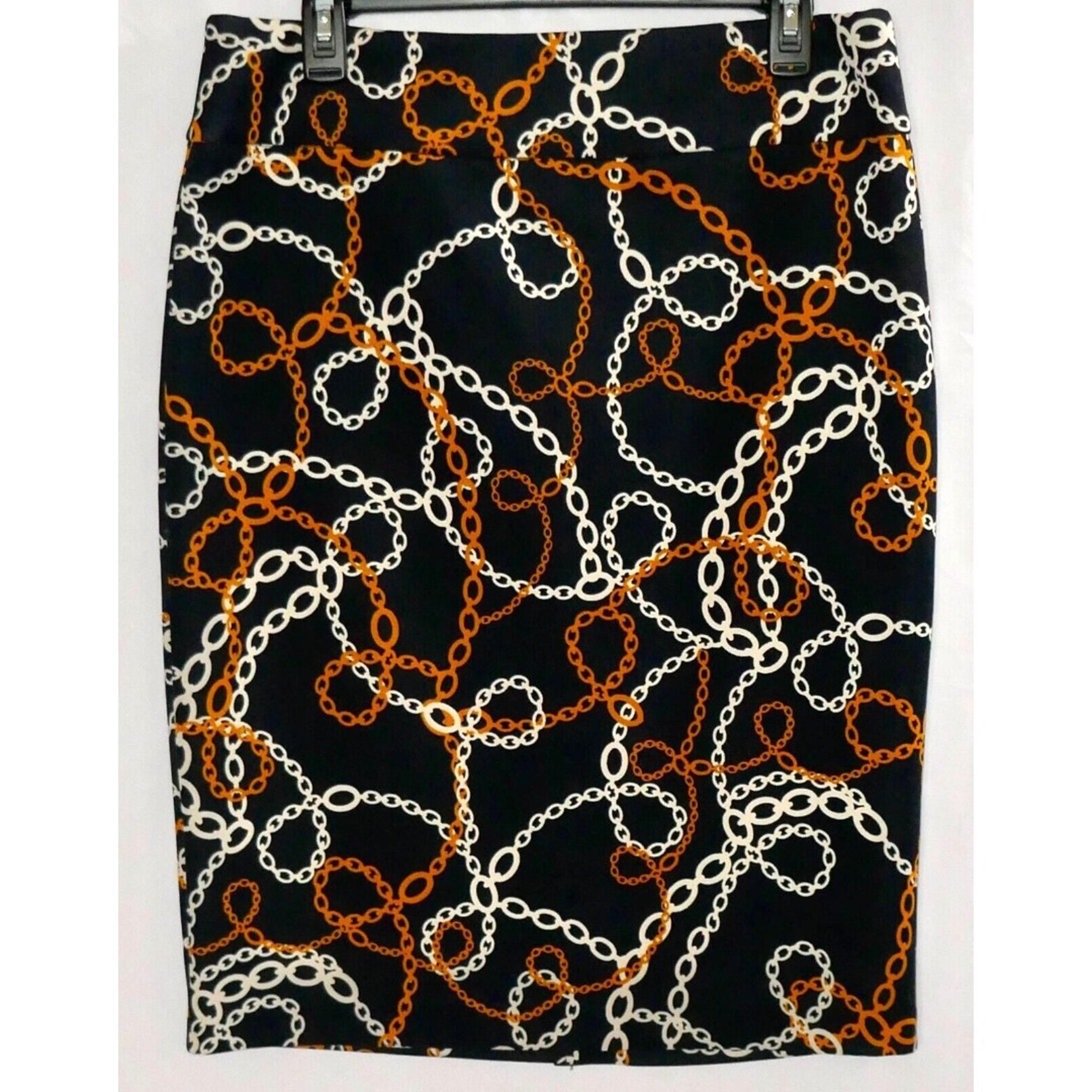 Soho Apparel Chain Print Pencil Skirt Size M