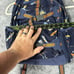 Pottery Barn Kids Mackenzie Backpack Blue Skateboard Robots Travel Bag Skater