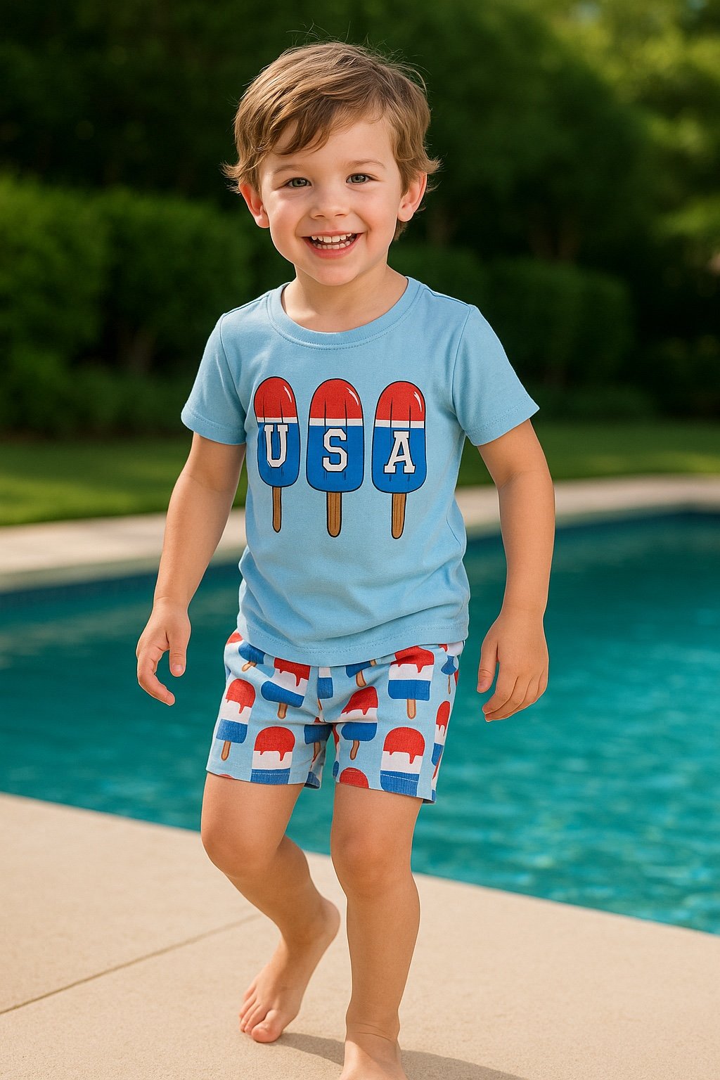 Boys 4th of July outfit.