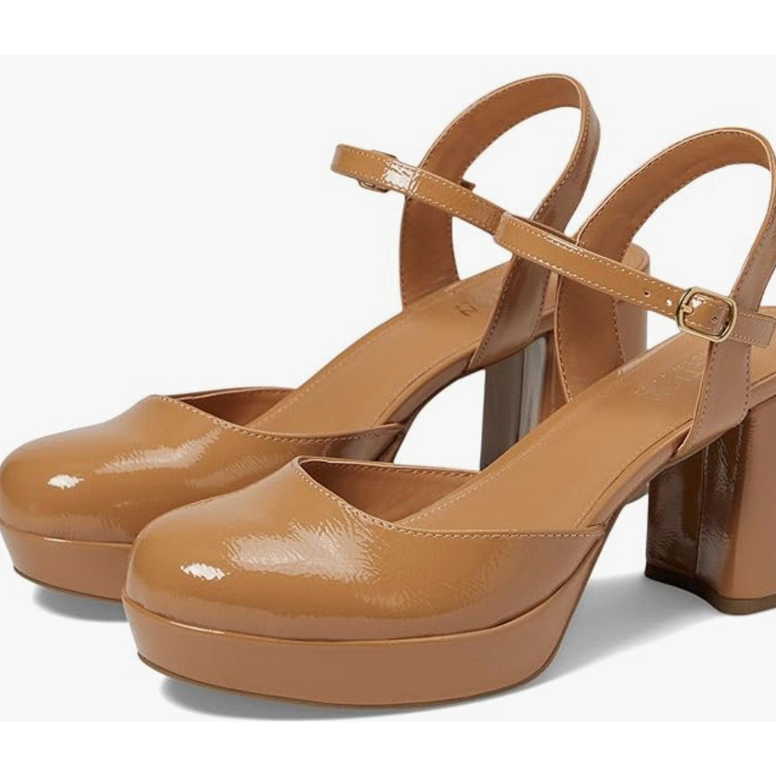 Kenneth Cole REACTION Indya Mary Jane Heels 9.5 Tan Camel NWOT Pumps 90s Y2K