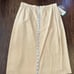 Vintage NWT 80s Burberrys Cream Wool Blend Pencil Skirt