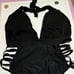 Tempt Me Black Plunge V Neck Cutout Monokini One Piece Swimsuits NWT Size XXL