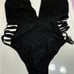 Tempt Me Black Plunge V Neck Cutout Monokini One Piece Swimsuits NWT Size XXL