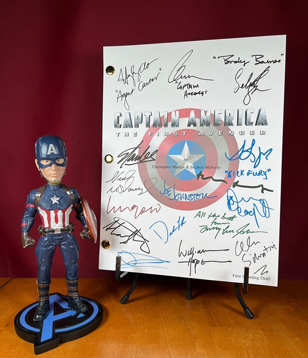 Captain America: The First Avenger Script Signed- Autograph Reprints- Marvel