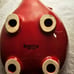 Rare Red NapaStyle Pig Piggy Large Platter 8 RoundMade In Portugal Hand Painted