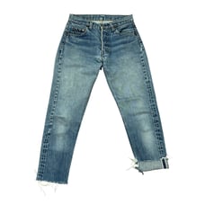 Vintage 80s Levi's 501 0191 Redline Selvedge Denim Jeans 29x32 (28x25)
