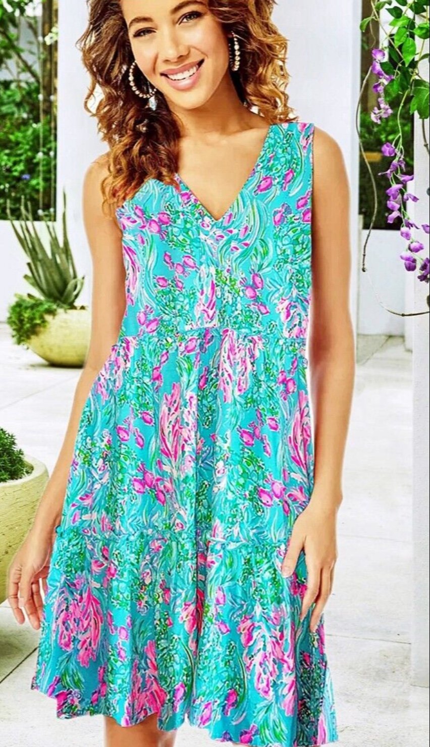 NWT Lilly Pulitzer Med Lorina V-neck Dress