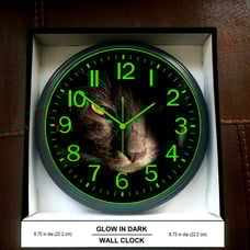 Cat Glow in the Dark Wall Clock Living room pet Wall Clock